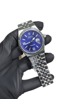 Rolex Watch 2025 Edition - Silver With Blue  Dial
