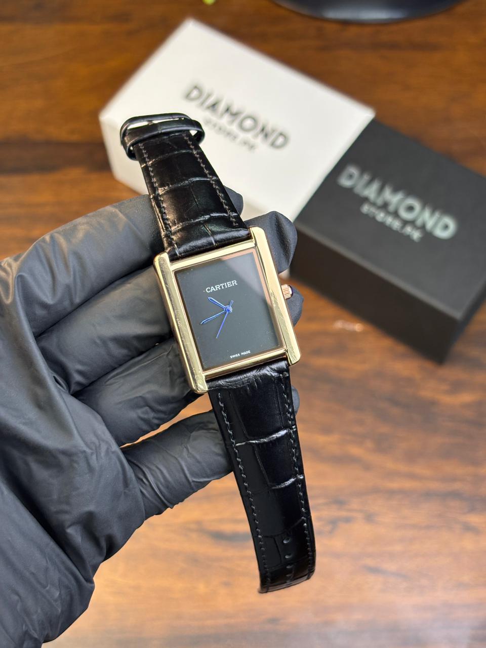 Cartier Tank – Black with Plan Black Dial