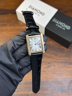 Cartier Tank – Black with White Dial