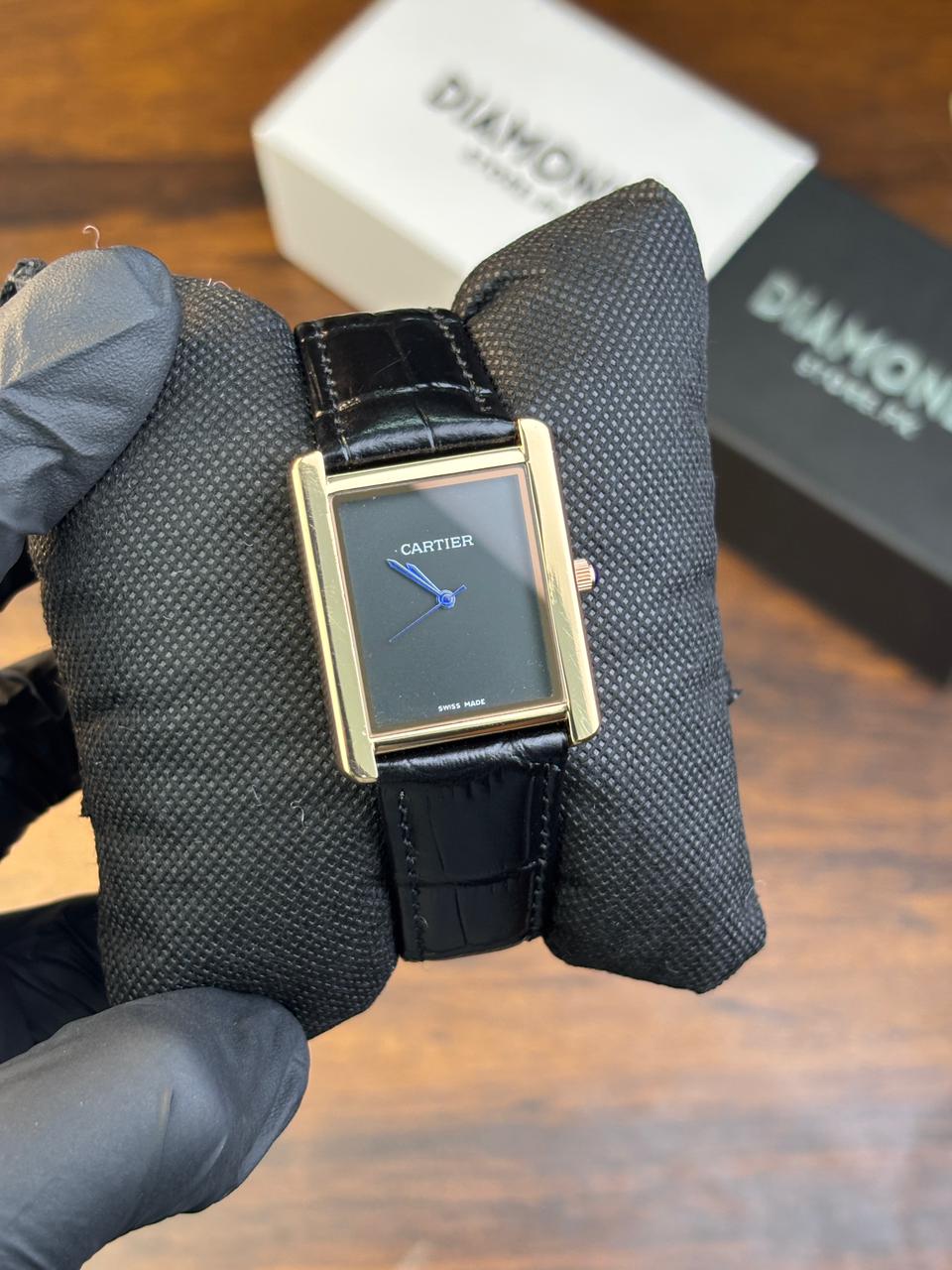 Cartier Tank – Black with Plan Black Dial