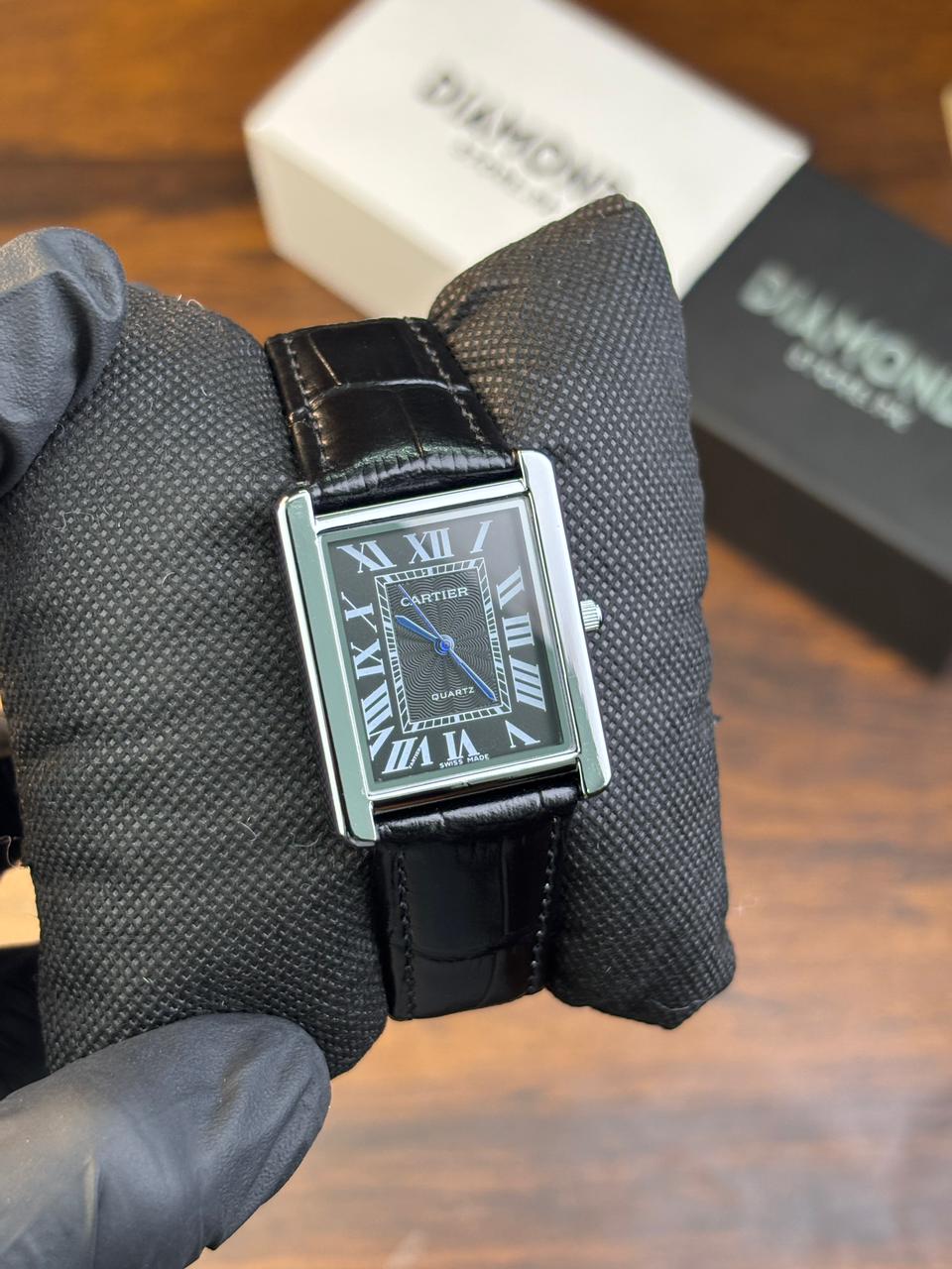 Cartier Tank – Black with Black Dial