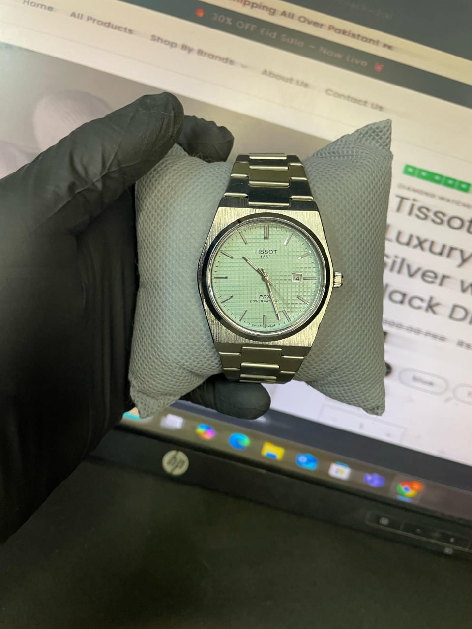 Tissot PRX Luxury Watch – Silver with Tiffany Dial Old